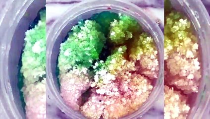 Instant Snow ! Slime with Fake Snow - Satisfying Slime ASMR !