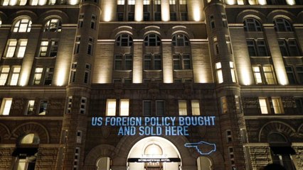 Protesters Project Trump Ties To 'Autocratic Leaders' On His DC Hotel