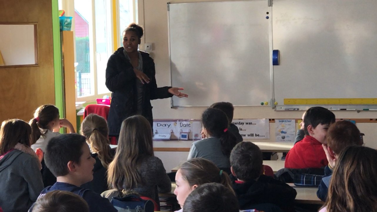 Laura Georges à la rencontre des élèves de Maisoncelles