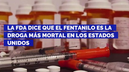 La FDA dice que el fentanilo es la droga más mortal en los Estados Unidos