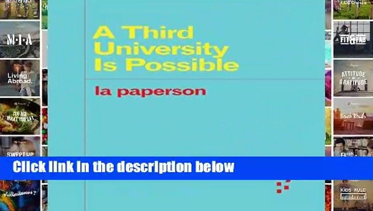 Get Full A Third University Is Possible (Forerunners: Ideas First) For Any device