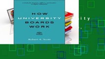 New E-Book How University Boards Work: A Guide for Trustees, Officers, and Leaders in Higher