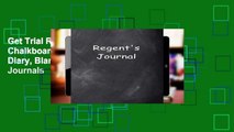 Get Trial Regent s Journal Chalkboard Design: (Notebook, Diary, Blank Book) (School Journals