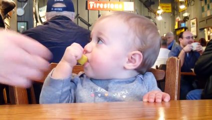 Funny Baby Try Lemon First Time - Babies make Funny Face Video