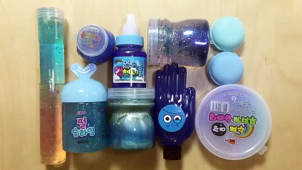 Mixing All My Store Bought Blue Slime!!  Most Satisfying Slime Videos !  LOOPY SLIME