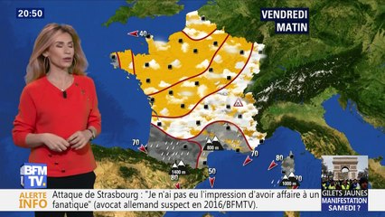 La météo pour ce vendredi 14 décembre 2018