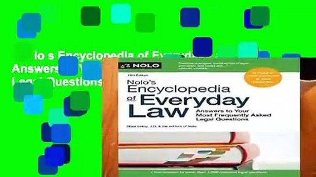 Nolo s Encyclopedia of Everyday Law: Answers to Your Most Frequently Asked Legal Questions Best