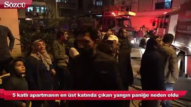 Apartmanda yangın paniği