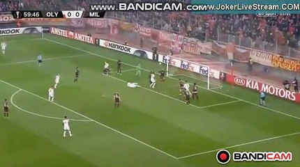 Goal Cisse (1-0) Olympiakos Pireus  vs	AC Milan