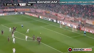 Penalty Goal Fortounis (3-1) Olympiakos Pireus  vs	AC Milan