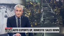 S. Korea's auto exports go up but domestic car sales drop
