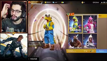 LIBEREI TUDO!!! GASTEI 20.000 DIAMANTES NAS NOVAS SKINS DE DINO DO FREE FIRE