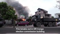 Fire breaks out in DR Congo election commission building