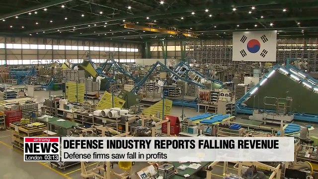 Defense industry reports falling revenue and profits