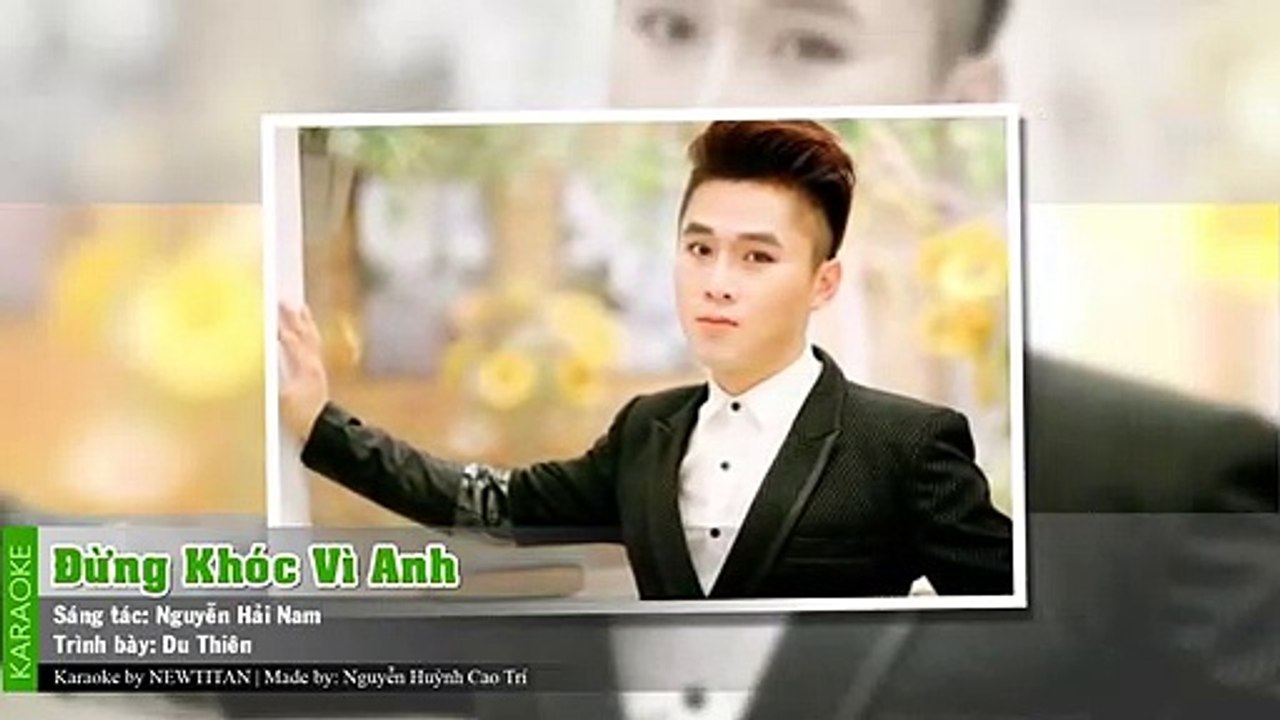 [Karaoke] Đừng Khóc Vì Anh - Du Thiên [Beat]
