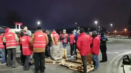 Les Hauts Sarts bloqués par les travailleurs