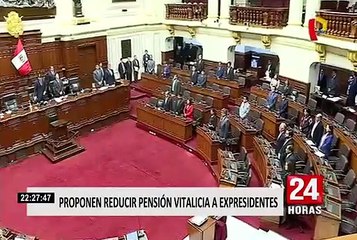 Proponen disminuir pensión vitalicia a expresidentes