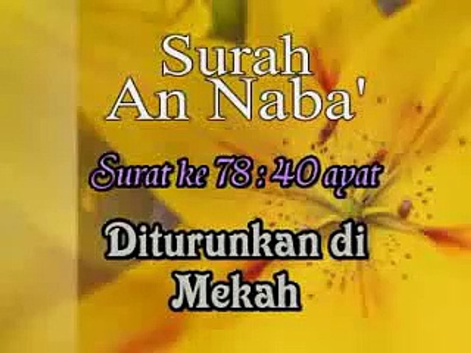 78. Surat An-Naba' - Muhammad Thoha Al Junayd - Juz 'Amma