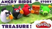 Angry Birds Play Doh Stolen Treasure Toy Story with surprise toys from Peppa Pig, Disney Frozen and the Marvel Avengers 4 Spiderman - A fun game for kids and preschool