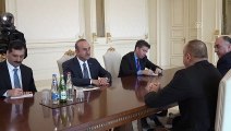 Dışişleri Bakanı Çavuşoğlu, Azerbaycan Cumhurbaşkanı Aliyev ile görüştü - BAKÜ
