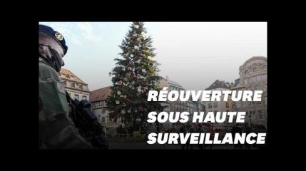 Download Video: Le marché de Noël de Strasbourg rouvre sous très haute surveillance