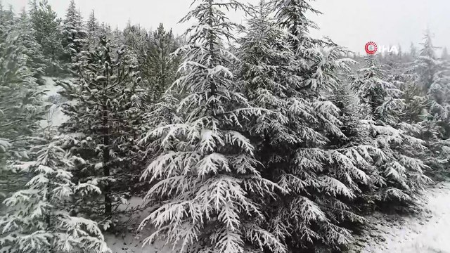 Eskişehir’i saran beyaz örtü havadan görüntülendi
