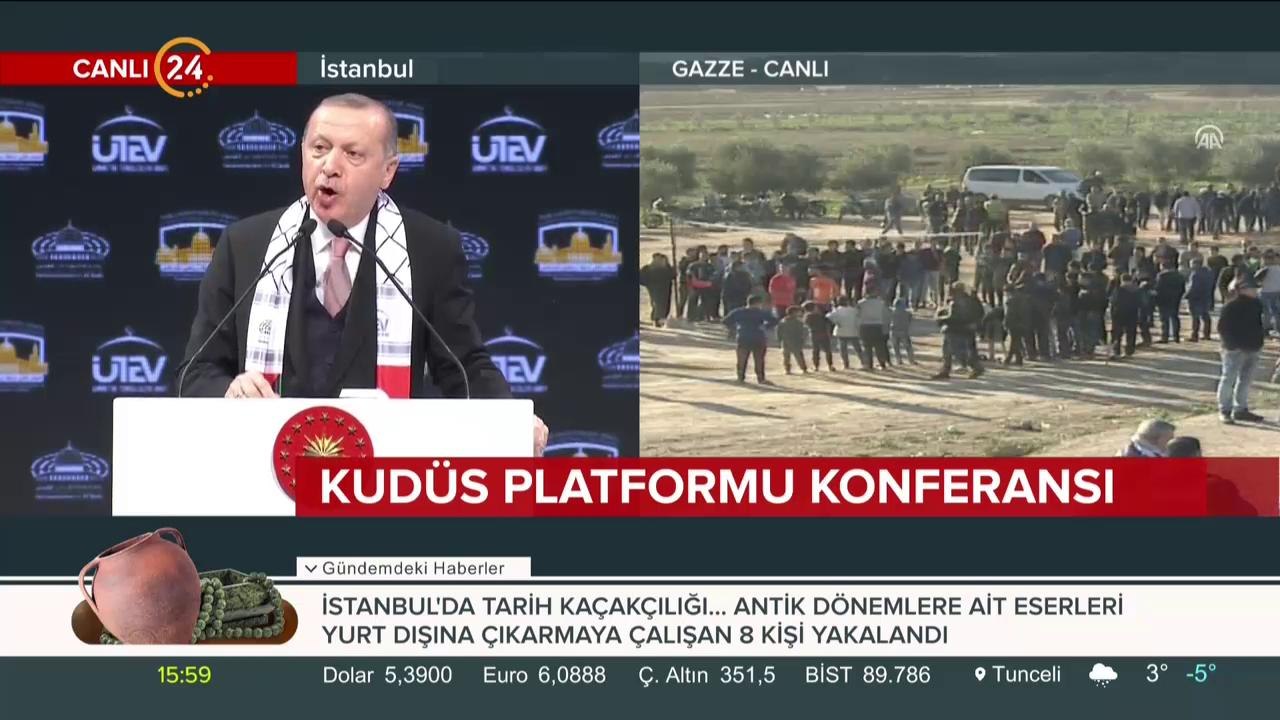 Cumhurbaşkanı Erdoğan: Kudüs, arzın üstünde bir sancak