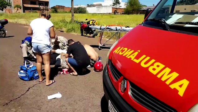 Motociclista tem fratura no braço em colisão no Pioneiros Catarinenses