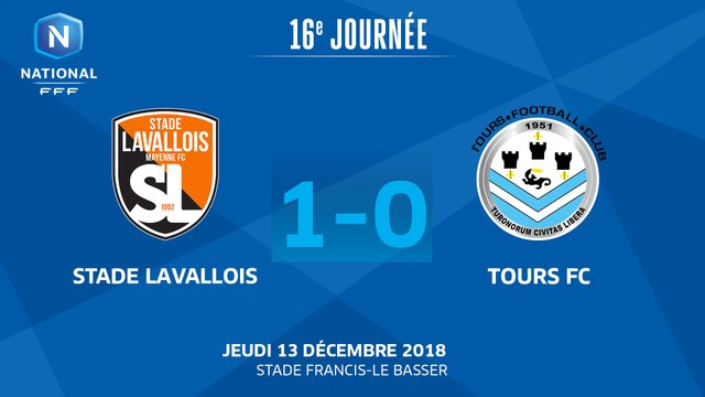 J16 : Stade Lavallois-Tours FC (1-0), le résumé I National FFF 2018-2019