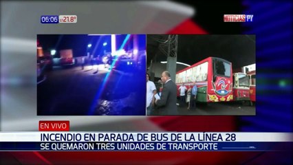 Gran incendio consumió tres buses y un camión ( 720 X 1280 )