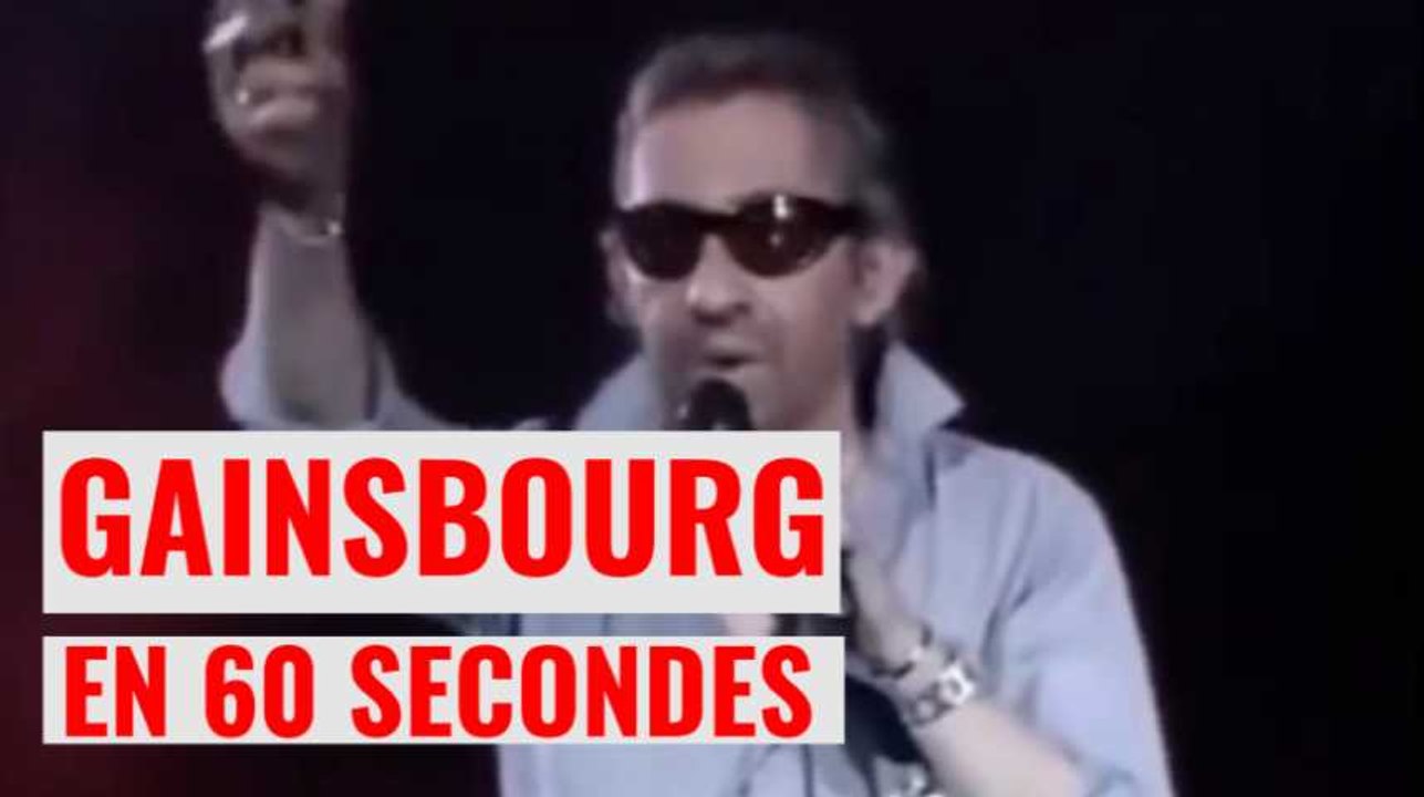 Génie, insoumis, provocateur... le Gainsbourg que l'on aime en 60 secondes