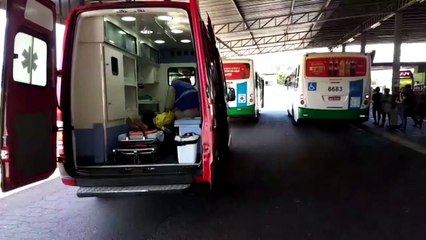 Idosa sofre queda no Terminal Oeste