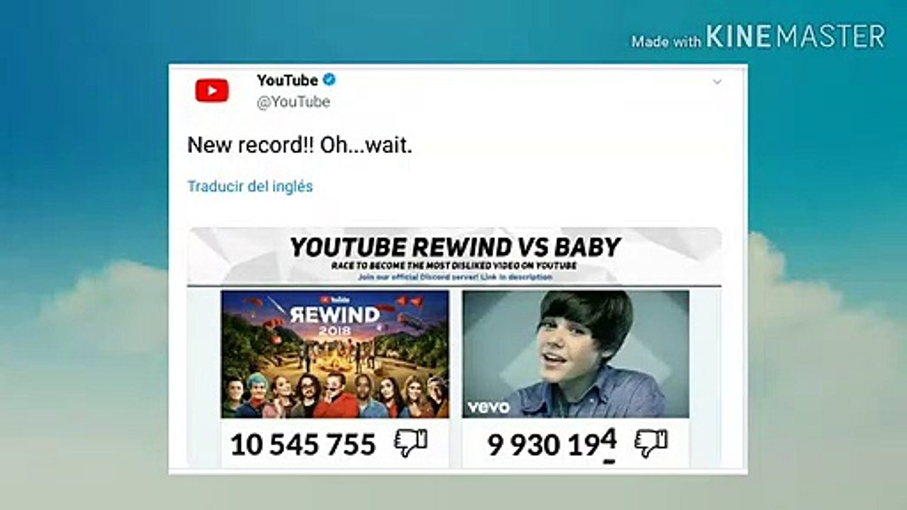 Youtubers reaccionan al saber que el YouTube rewind rompe récord  como el video con más dislikes