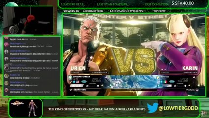 LowTierGod whining on street fighter 5