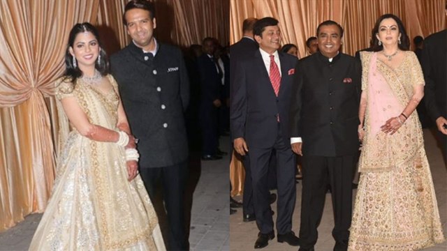 Isha Ambani Reception: Newlywed's GRAND Entry VIDEO with Nita Ambani & Mukesh Ambani | FilmiBeat