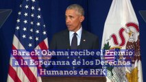 Barack Obama recibe el Premio a la Esperanza de los Derechos Humanos de RFK