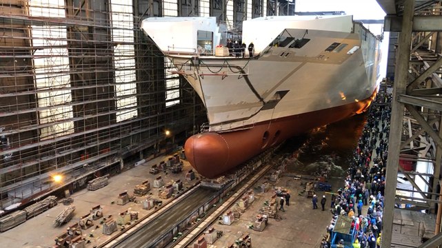 Brittany Ferries. La coque du Honfleur mise à l’eau