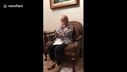 Grandmother overcome with emotion after getting tickets to see tenor Andrea Bocelli