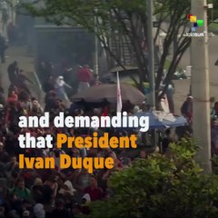 Colombian Student Loses Eye During Protest