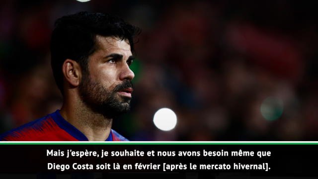 Atlético - Simeone : Diego Costa sera encore là en février