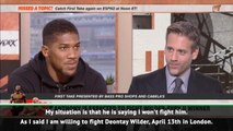 I want to fight 'champion' Wilder not Fury - Joshua