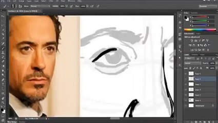 Robert Downey Jr. Drawing on PS