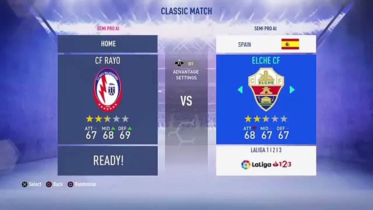Spanish Segunda Division - Elche CF @ Rayo Majadahonda - FIFA 19 Simulation Full Game 16/12/18