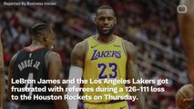 LeBron James And The Lakers Played Defense With Their Hands Behind Their Backs Vs. The Rockets To Protest Foul Calls