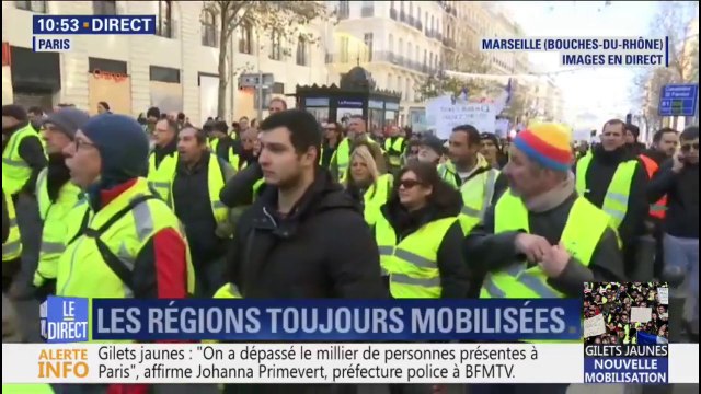 À Marseille, les gilets jaunes toujours aussi déterminés mais moins nombreux