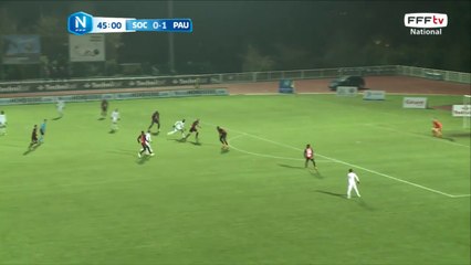 La frappe de DAUBIN passe au dessus des buts de Cholet.