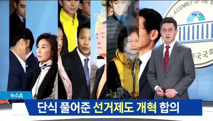 여야 5당, 선거제 개편 합의…손학규 단식 풀었다