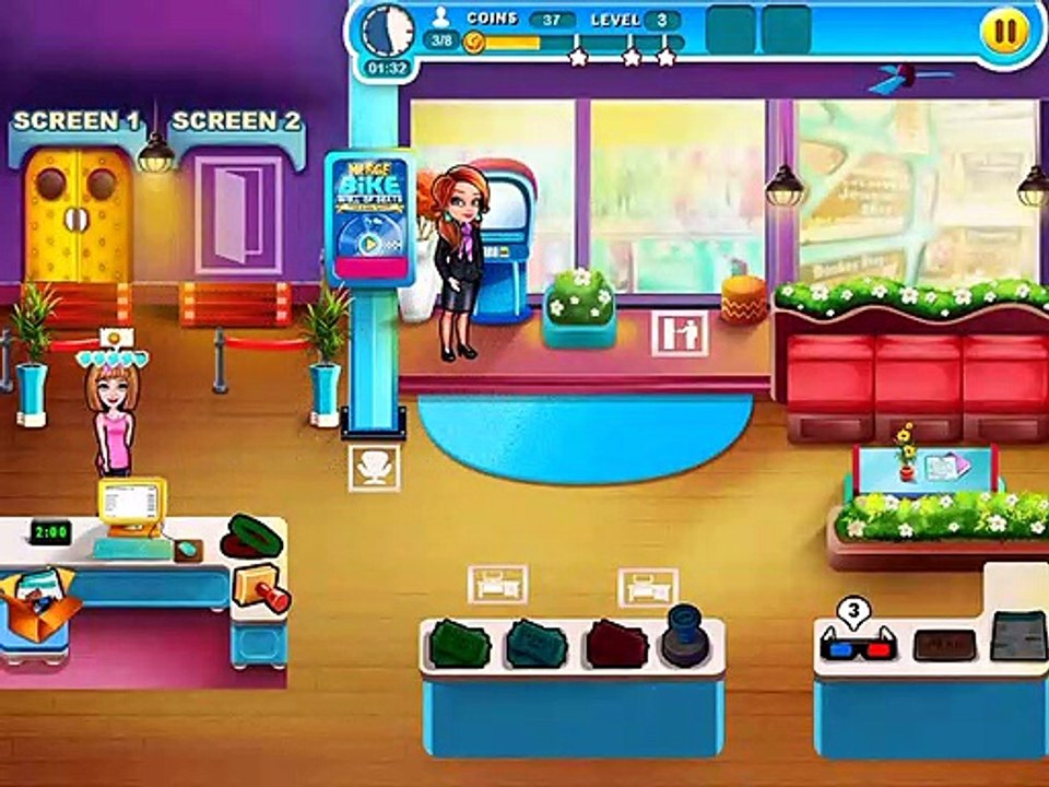 Hollywood Films Movie Theatre Tycoon Game - New Movie Theatre GamePlay Video By GameiCreate