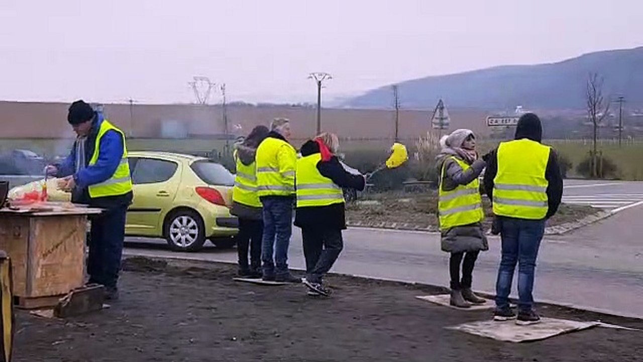 Au rond-point dit Eugène à Châtenois ce samedi 15 décembre