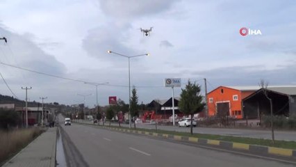 Soma'da Drone Destekli Trafik Denetimi